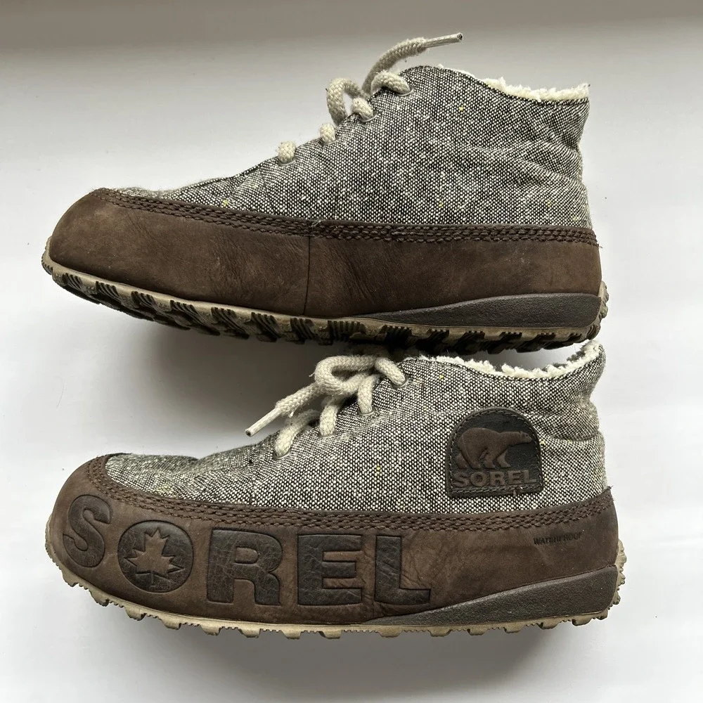 Sorel‎ Hailey Waterproof Fleece Lined Winter Boots Bark Tusk Womens EU 38 US 7